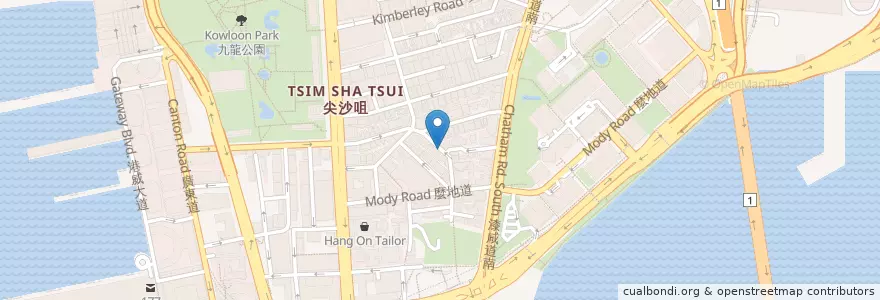 Mapa de ubicacion de Spades en 中国, 広東省, 香港, 九龍, 新界, 油尖旺區 Yau Tsim Mong District.