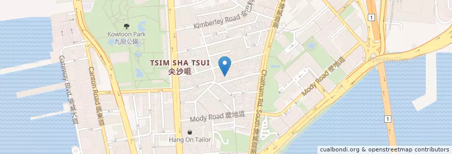Mapa de ubicacion de Ebeneezer's en 中国, 广东省, 香港, 九龍, 新界, 油尖旺區.