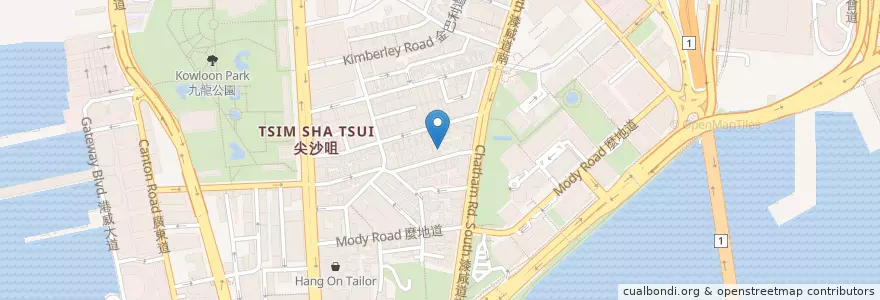 Mapa de ubicacion de Chuan Popo en 中国, 广东省, 香港, 九龍, 新界, 油尖旺區.