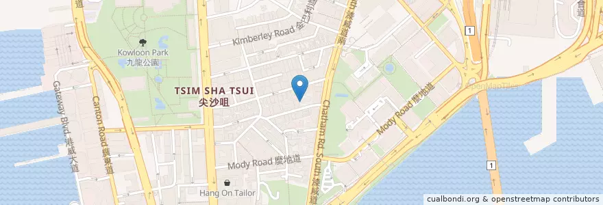 Mapa de ubicacion de Wing's Kitchen en 중국, 광둥성, 홍콩, 가우룽, 신제, 油尖旺區 Yau Tsim Mong District.
