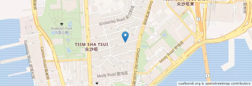 Mapa de ubicacion de Nikwya Kitchen en 중국, 광둥성, 홍콩, 가우룽, 신제, 油尖旺區 Yau Tsim Mong District.