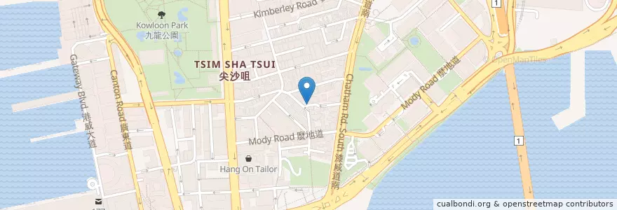 Mapa de ubicacion de The Old Monk Bar & Grill en 中国, 广东省, 香港 Hong Kong, 九龍 Kowloon, 新界 New Territories, 油尖旺區 Yau Tsim Mong District.