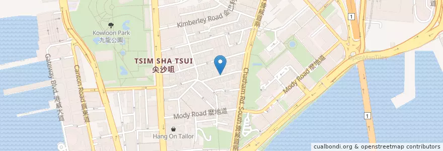 Mapa de ubicacion de Napoli's en Chine, Guangdong, Hong Kong, Kowloon, Nouveaux Territoires, 油尖旺區 Yau Tsim Mong District.