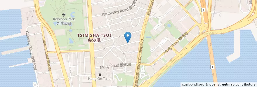 Mapa de ubicacion de Kai Ken Restaurant en Cina, Guangdong, Hong Kong, Kowloon, Nuovi Territori, 油尖旺區 Yau Tsim Mong District.