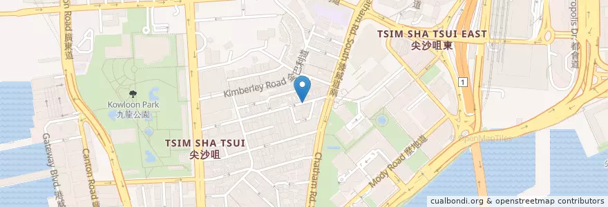 Mapa de ubicacion de Indonesia Restaurant en Chine, Guangdong, Hong Kong, Kowloon, Nouveaux Territoires, 油尖旺區 Yau Tsim Mong District.