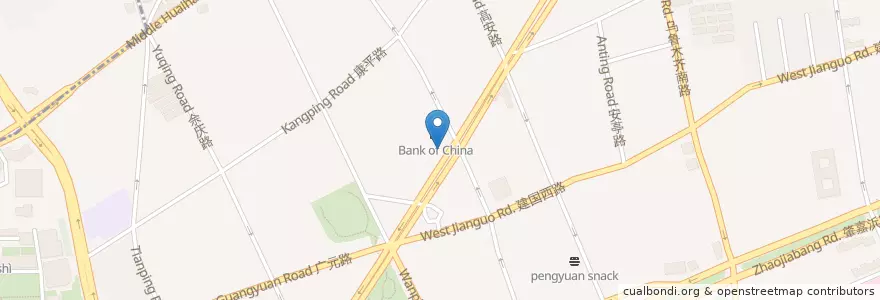 Mapa de ubicacion de HSBC银行 en China, Shanghái, Xuhui.