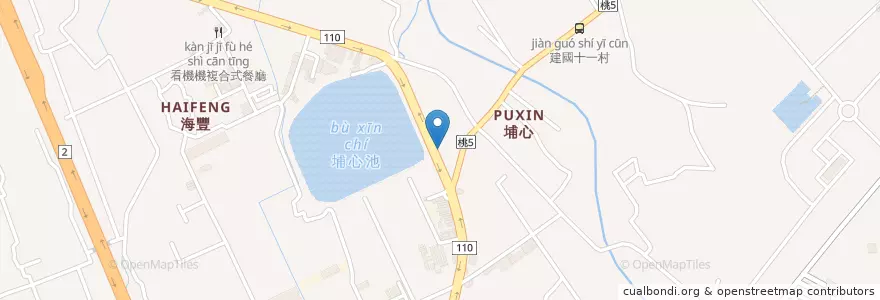 Mapa de ubicacion de 埔心郵局 en Taiwan, Taoyuan, Dayuan.