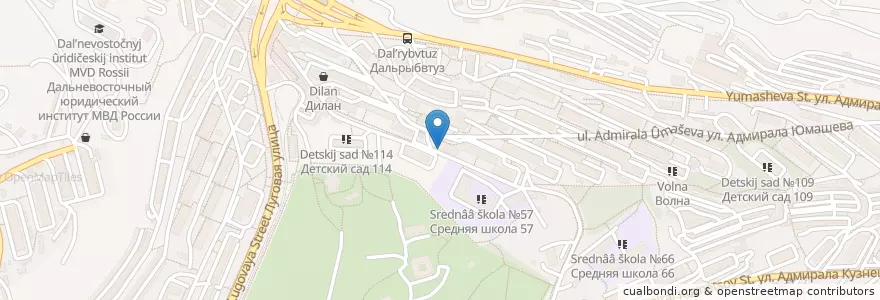 Mapa de ubicacion de Жемчужина en Rusia, Дальневосточный Федеральный Округ, Приморский Край, Владивостокский Городской Округ.