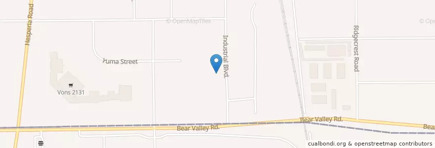 Mapa de ubicacion de FedEx Ship Center en 미국, 캘리포니아주, San Bernardino County, Victorville.