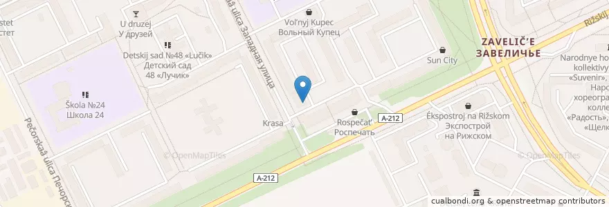 Mapa de ubicacion de Караоке en Rusland, Северо-Западный Федеральный Округ, Oblast Pskov, Псковский Район, Городской Округ Псков.