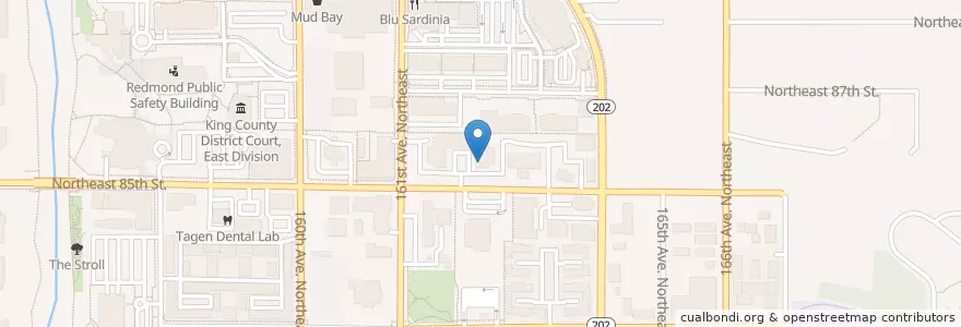 Mapa de ubicacion de Roos Orthodontics en الولايات المتّحدة الأمريكيّة, واشنطن, King County, Redmond.