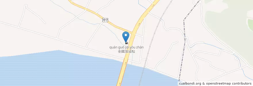 Mapa de ubicacion de 全國加油站 en Тайвань, Тайчжун, 大甲區.