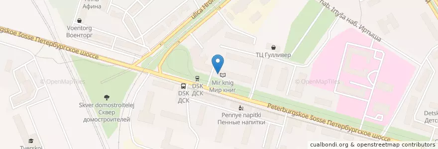 Mapa de ubicacion de Ортопедический салон en Rusia, Distrito Federal Central, Óblast De Tver, Городской Округ Тверь, Калининский Район.