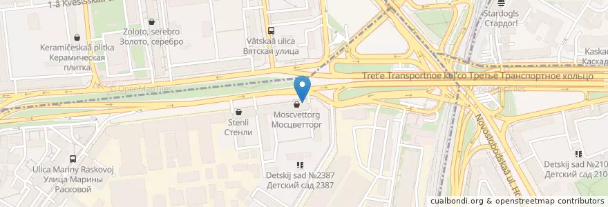 Mapa de ubicacion de Гранд Круассан en Russia, Distretto Federale Centrale, Москва, Северный Административный Округ, Район Беговой.