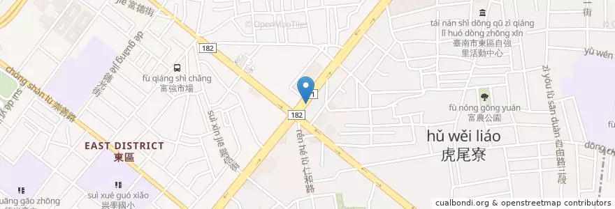 Mapa de ubicacion de 曾立榮腸胃肝膽內科專科診所 en 臺灣, 臺南市, 東區.