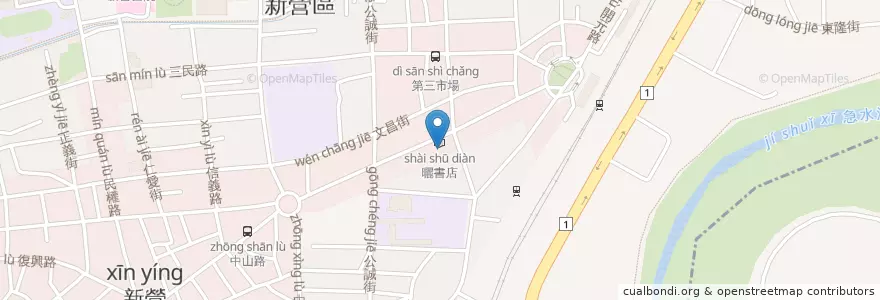 Mapa de ubicacion de 漫步日光 en 台湾, 台南市, 新営区.