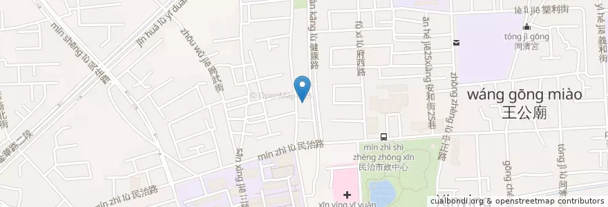 Mapa de ubicacion de 石頭餐廳 en Taiwan, Tainan, Xinying.