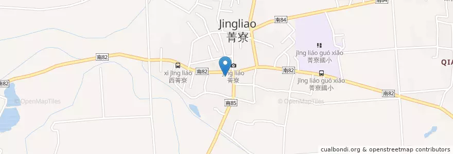 Mapa de ubicacion de 菁寮公有零售市場 en 타이완, 타이난 시, 허우비 구.