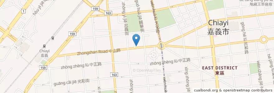 Mapa de ubicacion de 華南商業銀行 en Tayvan, 臺灣省, 嘉義市, 嘉義縣.