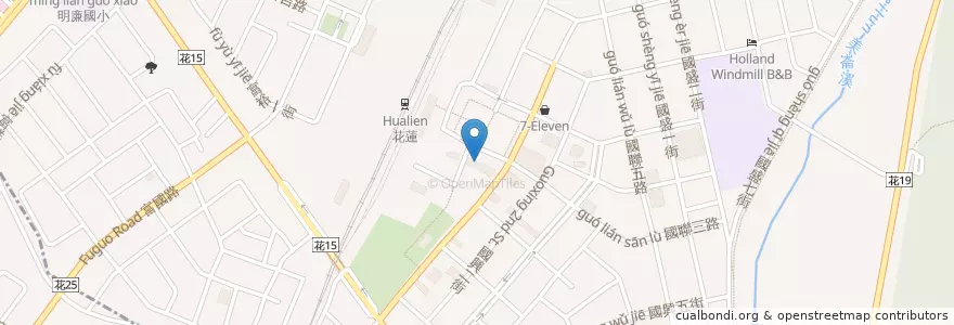 Mapa de ubicacion de 隆元手作坊 en 臺灣, 臺灣省, 花蓮縣, 花蓮市.