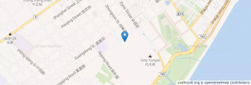 Mapa de ubicacion de 山隆重慶站 en 臺灣, 臺灣省, 花蓮縣, 花蓮市.