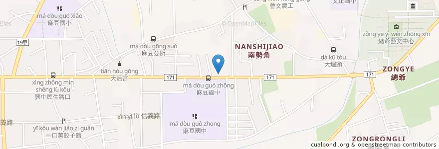 Mapa de ubicacion de 好香香 en 臺灣, 臺南市, 麻豆區.