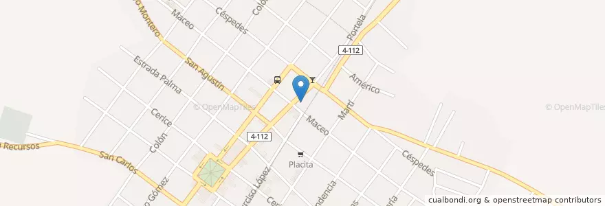 Mapa de ubicacion de Ponchera de Papito en Küba, Cienfuegos, Palmira.