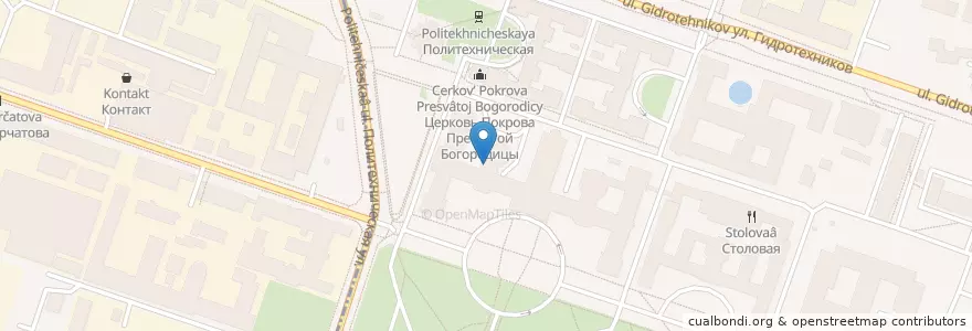 Mapa de ubicacion de Банк Санкт-Петербург en Russland, Föderationskreis Nordwest, Oblast Leningrad, Sankt Petersburg, Калининский Район, Округ Академическое.