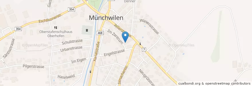 Mapa de ubicacion de Frauenarzt Frau Dr. med. Wu en スイス, Thurgau, Bezirk Münchwilen, Münchwilen (Tg).