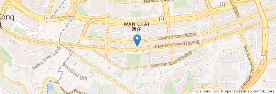 Mapa de ubicacion de ICBC en China, Provincia De Cantón, Hong Kong, Isla De Hong Kong, Nuevos Territorios, 灣仔區 Wan Chai District.
