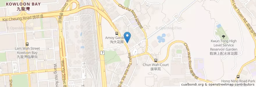 Mapa de ubicacion de ICBC en China, Guangdong, Hong Kong, Kowloon, Wilayah Baru, 觀塘區 Kwun Tong District.
