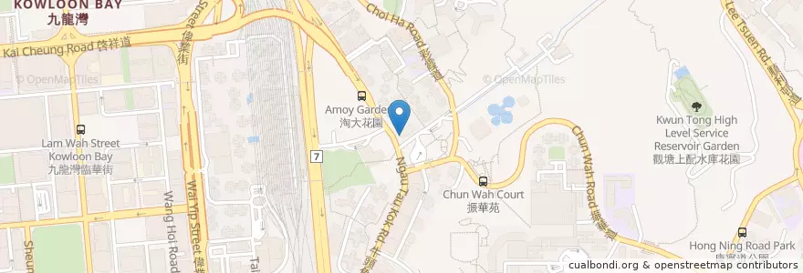 Mapa de ubicacion de Bank of China en 中国, 広東省, 香港, 九龍, 新界, 觀塘區 Kwun Tong District.