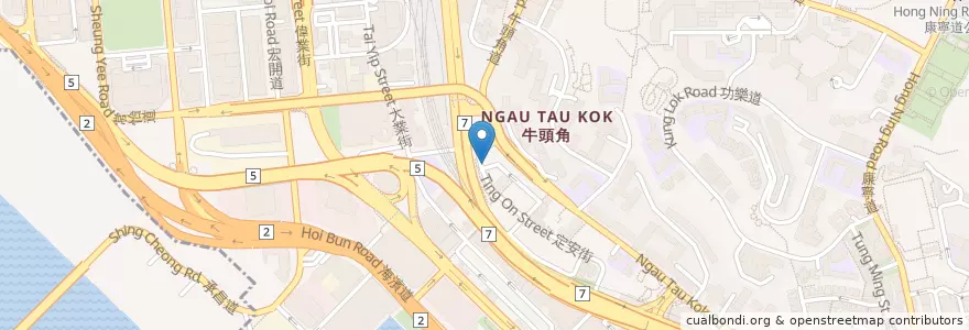 Mapa de ubicacion de 逸星車行 Orient Star Motors LTD en 中国, 广东省, 香港 Hong Kong, 九龍 Kowloon, 新界 New Territories, 觀塘區 Kwun Tong District.