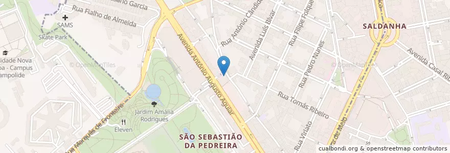 Mapa de ubicacion de Bica e Água en Португалия, Área Metropolitana De Lisboa, Лиссабон, Grande Lisboa, Лиссабон, Avenidas Novas.