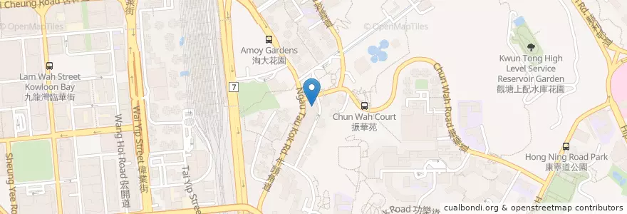 Mapa de ubicacion de Seafood Restaurant en 中国, 广东省, 香港, 九龍, 新界, 觀塘區.