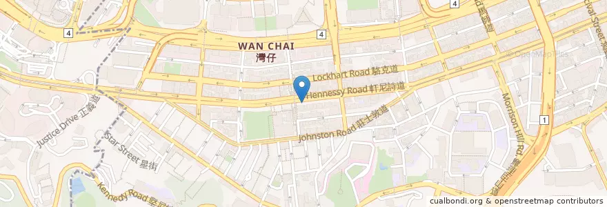 Mapa de ubicacion de 中信銀行(國際) China Citic Bank International en Çin, Guangdong, Hong Kong, Hong Kong Adası, Yeni Bölgeler, 灣仔區 Wan Chai District.