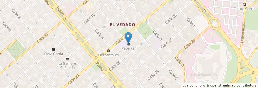 Mapa de ubicacion de Pepe Pan en Cuba, La Habana, Plaza De La Revolución.