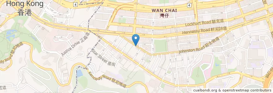 Mapa de ubicacion de Watsons en 中国, 広東省, 香港, 香港島, 新界, 灣仔區 Wan Chai District.