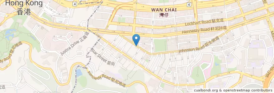 Mapa de ubicacion de Bank of Communications en China, Guangdong, Hongkong, Hongkong, New Territories, 灣仔區 Wan Chai District.
