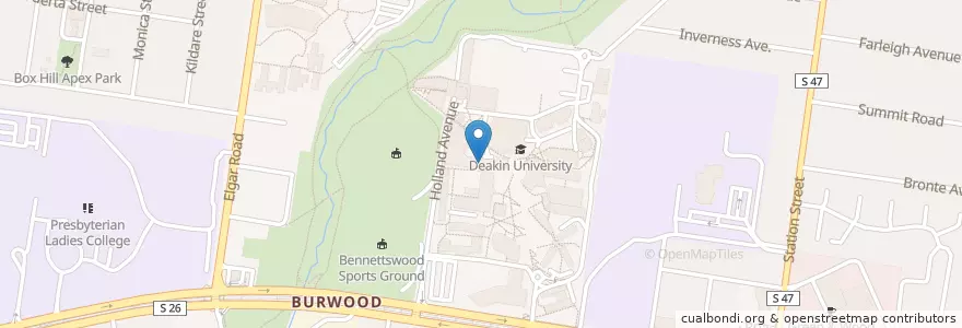 Mapa de ubicacion de Lecture Theatre 3 en 澳大利亚, 维多利亚州, City Of Whitehorse.