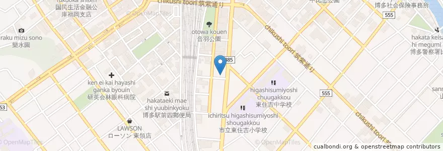 Mapa de ubicacion de WITH YOUR STYLE en Япония, Фукуока, 福岡市, 博多区.