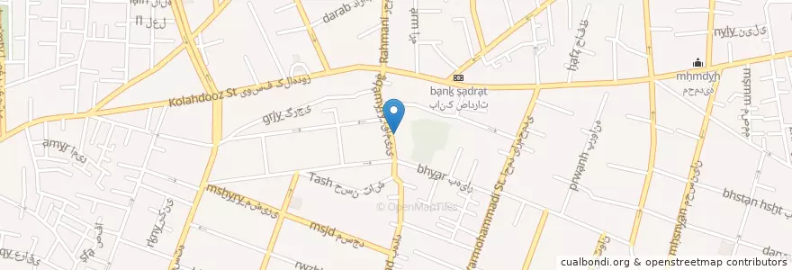 Mapa de ubicacion de بانک ملت en Irão, Teerã, شهرستان تهران, Teerã, بخش مرکزی شهرستان تهران.