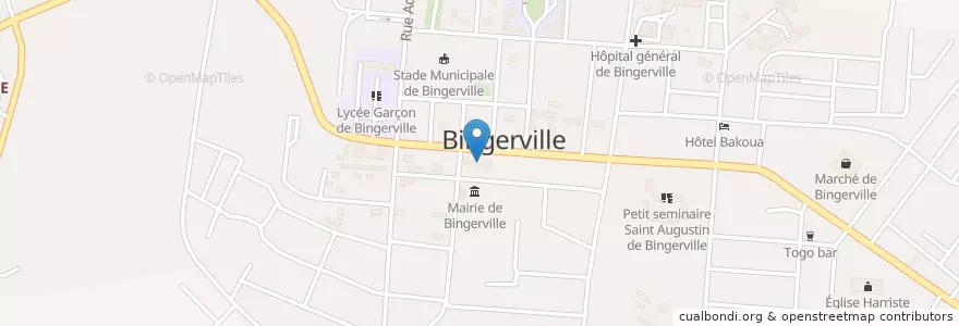Mapa de ubicacion de Caisse d'épargne en ساحل عاج, آبیجان, Bingerville.