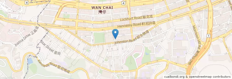 Mapa de ubicacion de OCBC Wing Hang en China, Guangdong, Hong Kong, Hong Kong Island, New Territories, Wan Chai District.