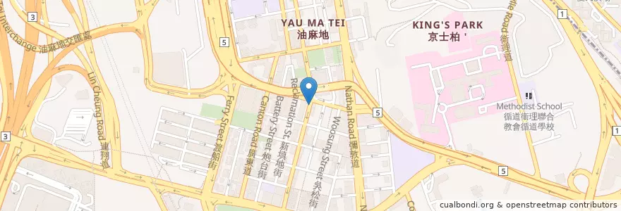 Mapa de ubicacion de Share Tea! en China, Cantão, Hong Kong, Kowloon, Novos Territórios, 油尖旺區 Yau Tsim Mong District.