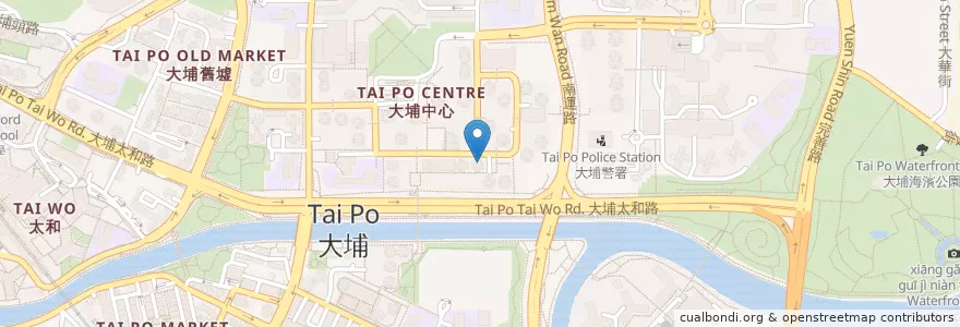 Mapa de ubicacion de Yata en China, Hong Kong, Cantão, Novos Territórios, 大埔區 Tai Po District.