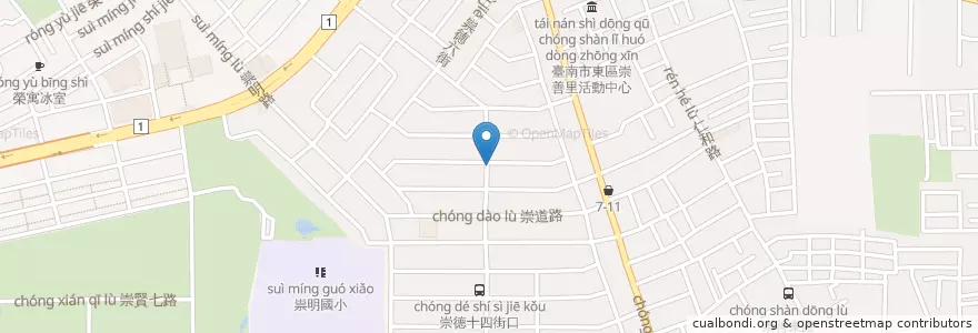 Mapa de ubicacion de 麗生藥師藥局崇德店 en 臺灣, 臺南市, 東區.