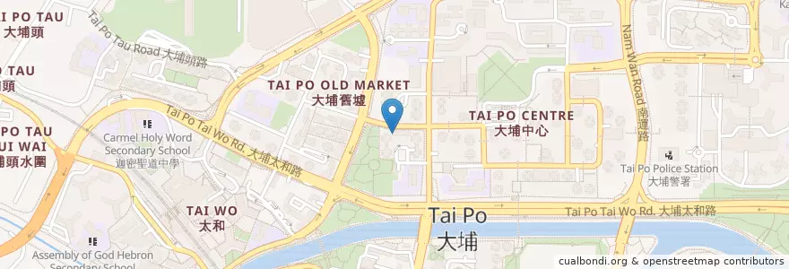 Mapa de ubicacion de Market Place en Çin, Hong Kong, Guangdong, Yeni Bölgeler, 大埔區 Tai Po District.