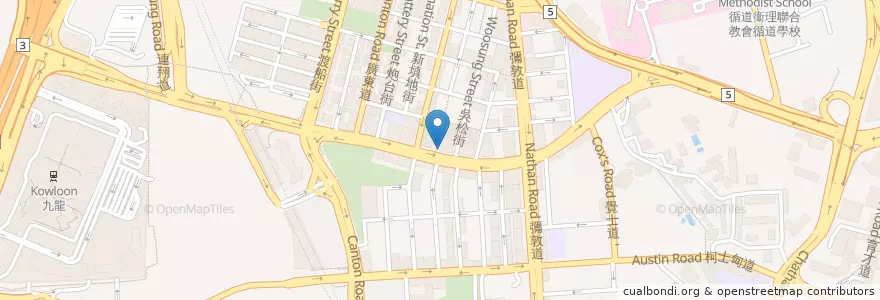 Mapa de ubicacion de 許氏兄弟 Hui's Union en الصين, غوانغدونغ, هونغ كونغ, كولون, الأقاليم الجديدة, 油尖旺區 Yau Tsim Mong District.