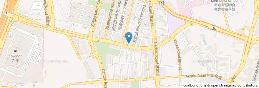 Mapa de ubicacion de 永興藥房 Wing Hing Dispensary en Chine, Guangdong, Hong Kong, Kowloon, Nouveaux Territoires, 油尖旺區 Yau Tsim Mong District.